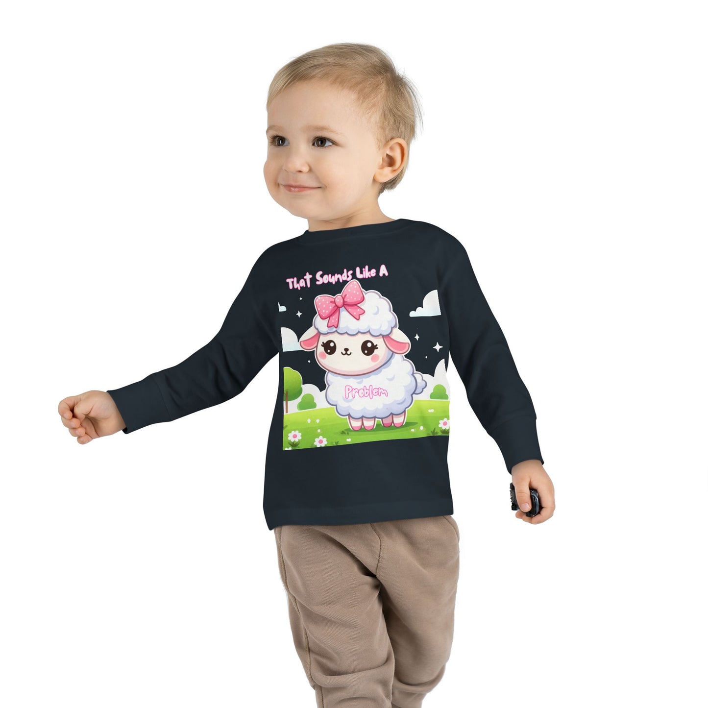 Cute Toddler Long Sleeve Tee - "That Sounds Like A Party" Design