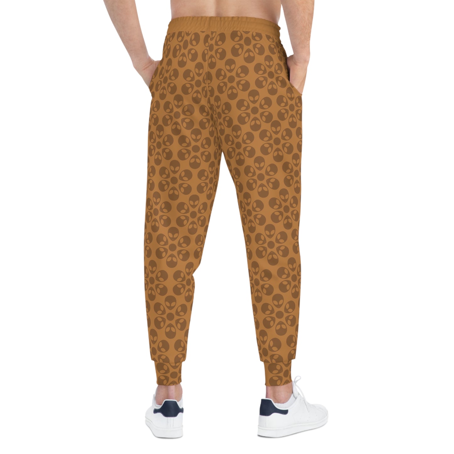 Stylish Floral Athletic Joggers Trendy Joggers Comfortable Workout Pants Casual Loungewear Gifts for Fitness Lovers Alien Flowers Light Brown