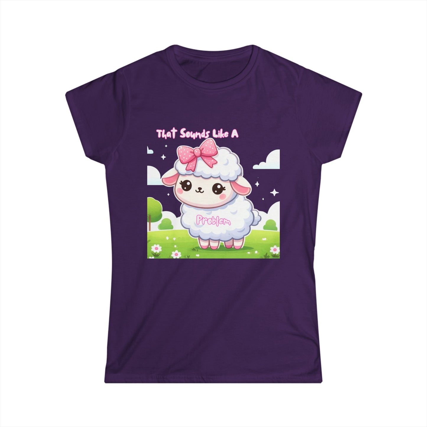 Cute Sheep Women's Softstyle Tee - Perfect for Animal Lovers and Casual Wear