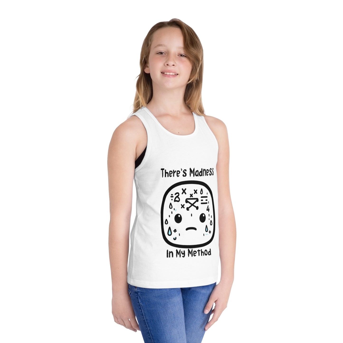 Kids' Jersey Tank Top - "There's Madness in My Method" Graphic Tee