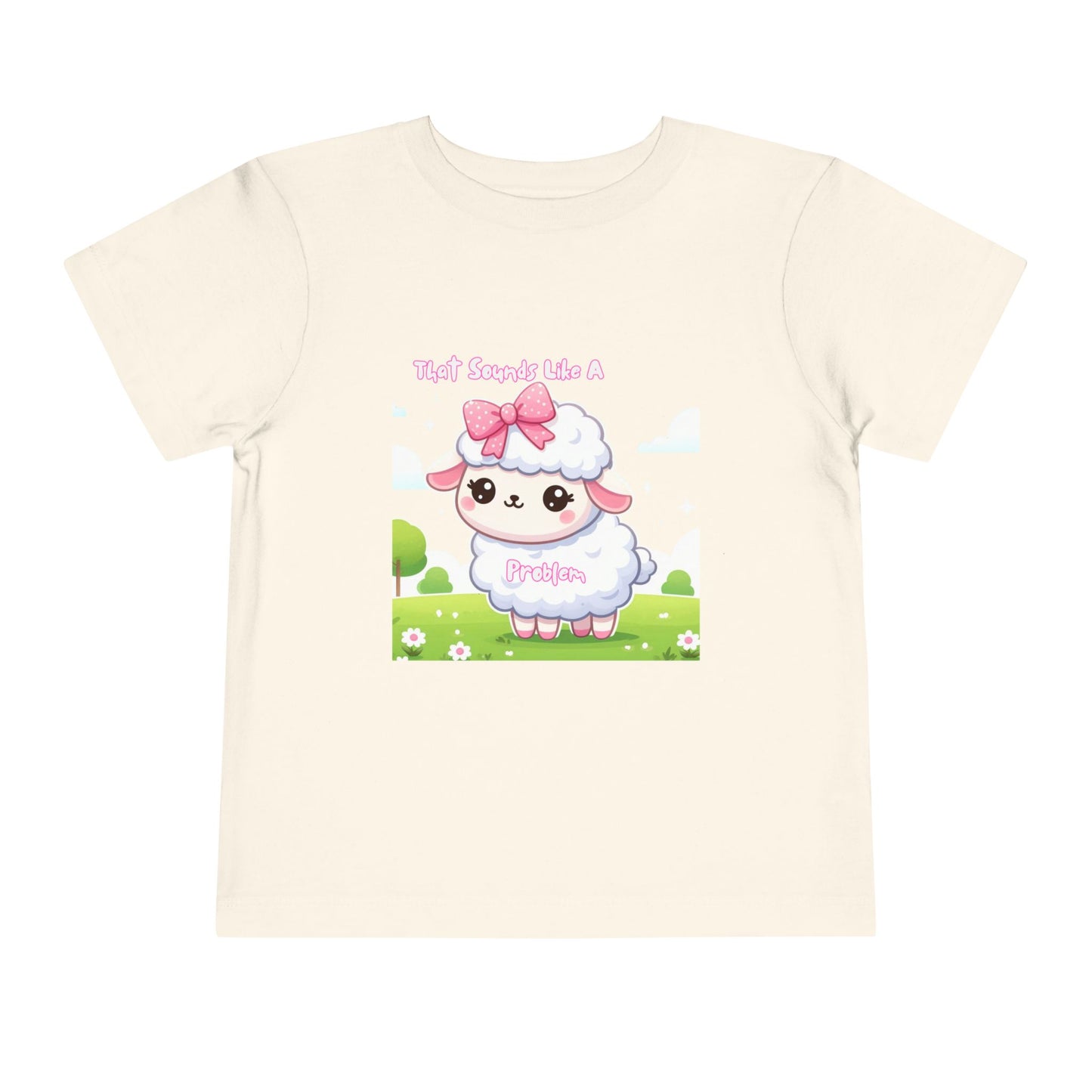 Cute Toddler Short Sleeve Tee - 'Tied Softly Like A Pretty Lamb' Design