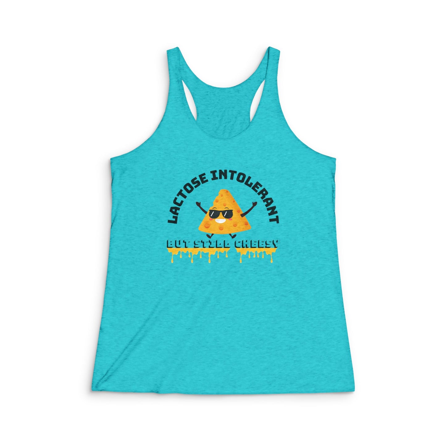 Lactose Intolerant Humor Tank, Funny Women's Top, Cute Summer Wear, Gift for Cheese Lovers, Comfy Activewear