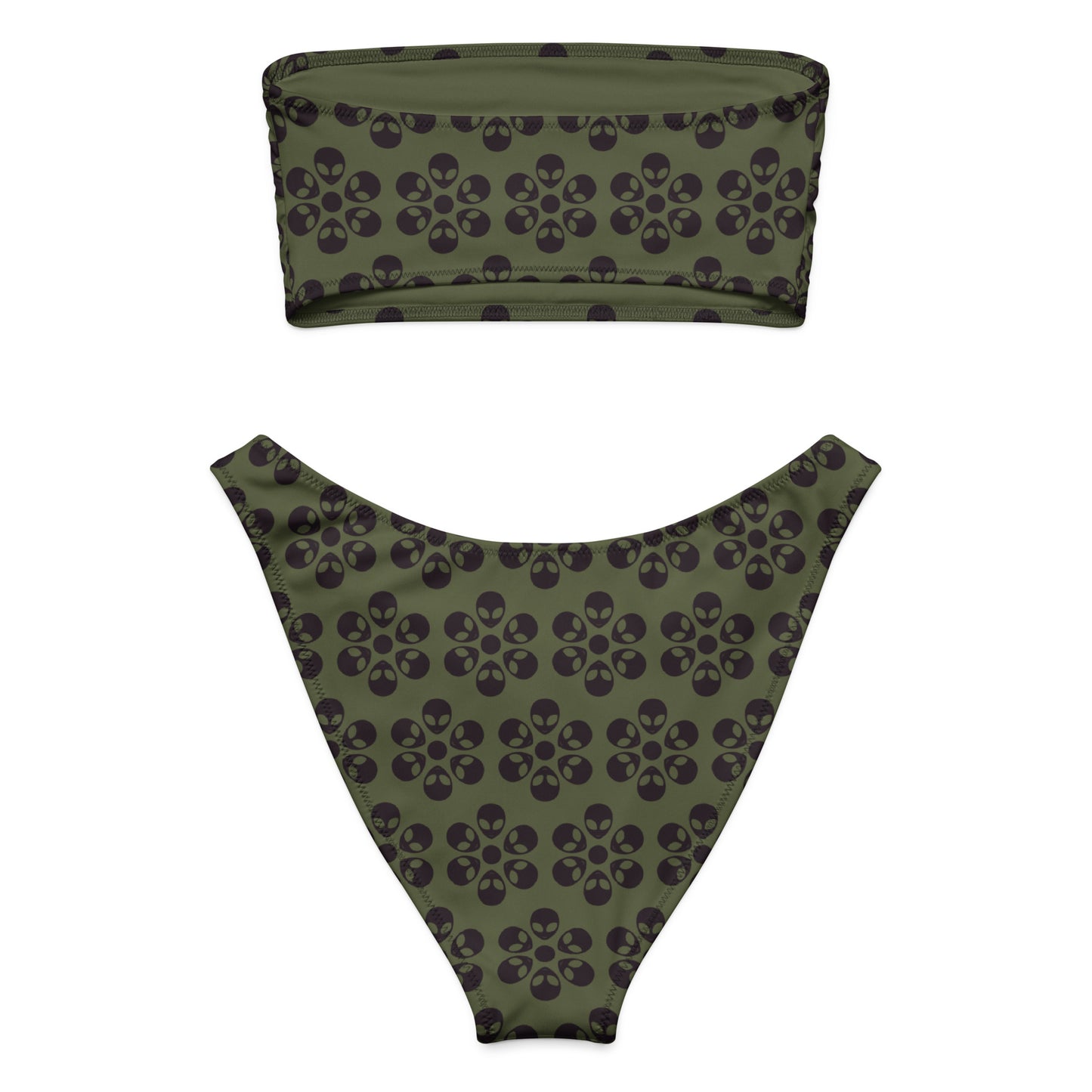 Alien Flowers - Recycled bandeau bikini - Saratoga.