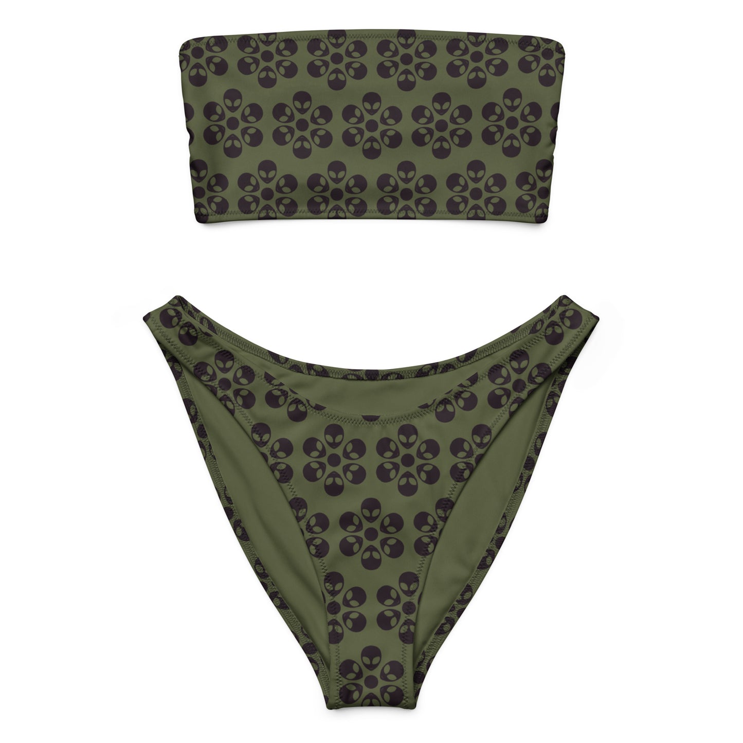 Alien Flowers - Recycled bandeau bikini - Saratoga.