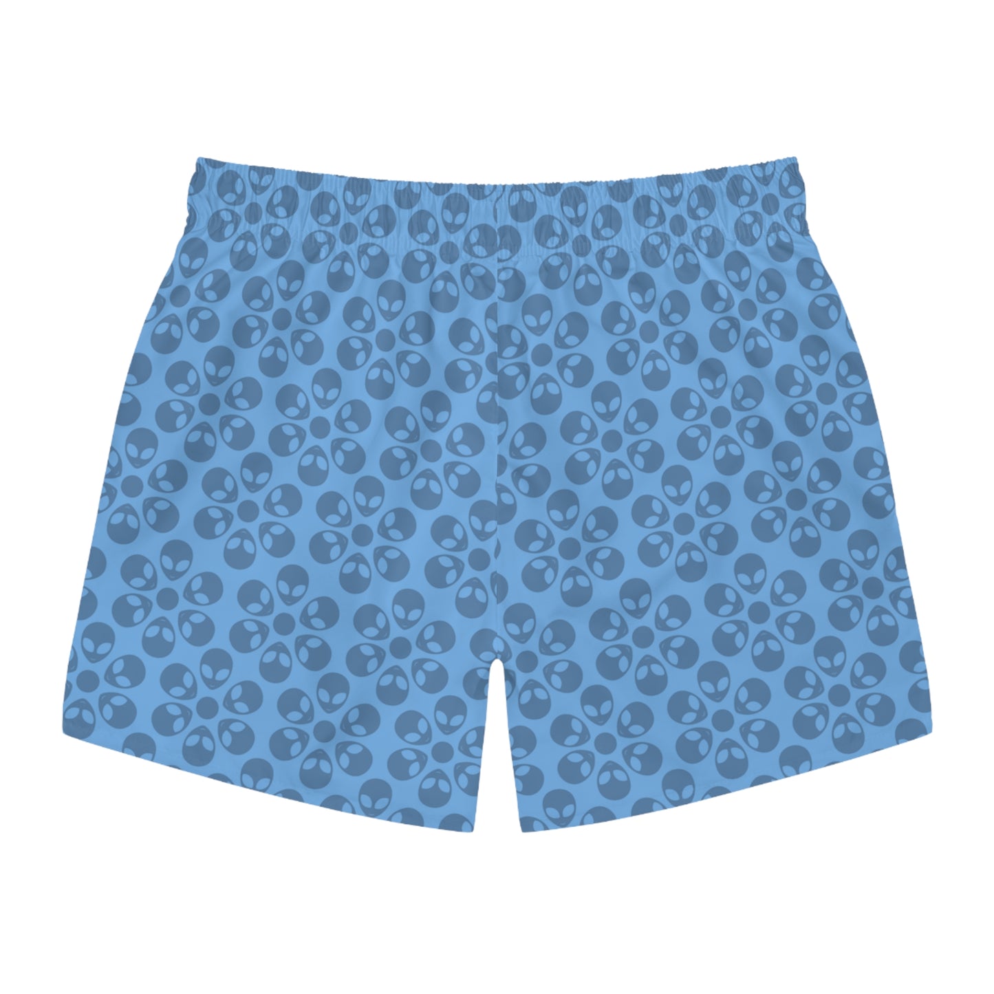 Stylish AOP Swim Trunks for Beach Days Summer Fun Pool Parties Vacation Wear Gift for Him Alien Flowers Light Blue