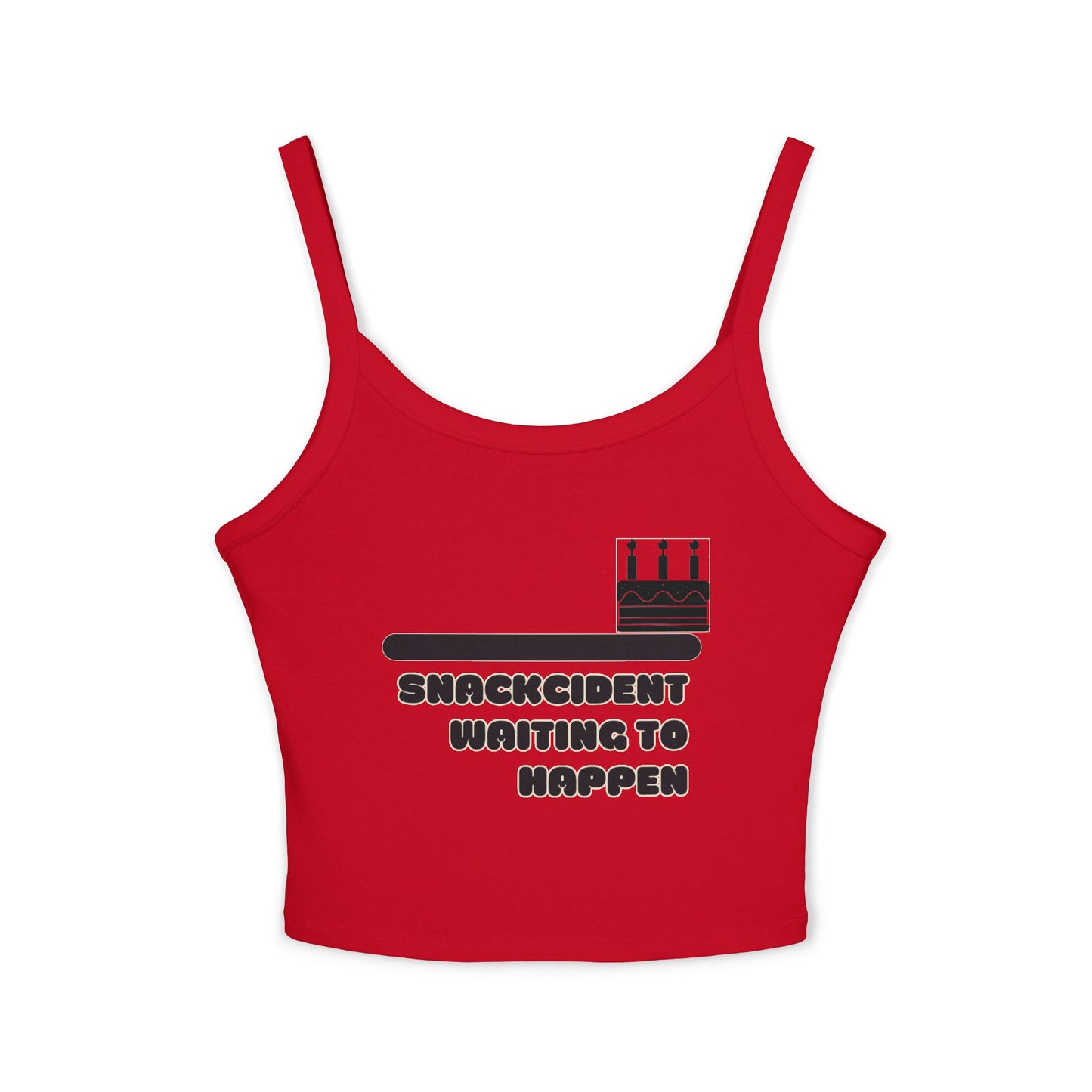 Funny Snackcident Tank Top, Women's Graphic Tank, Cute Summer Top, Unique Gift for Food Lovers, Casual Wear, Motivational Apparel