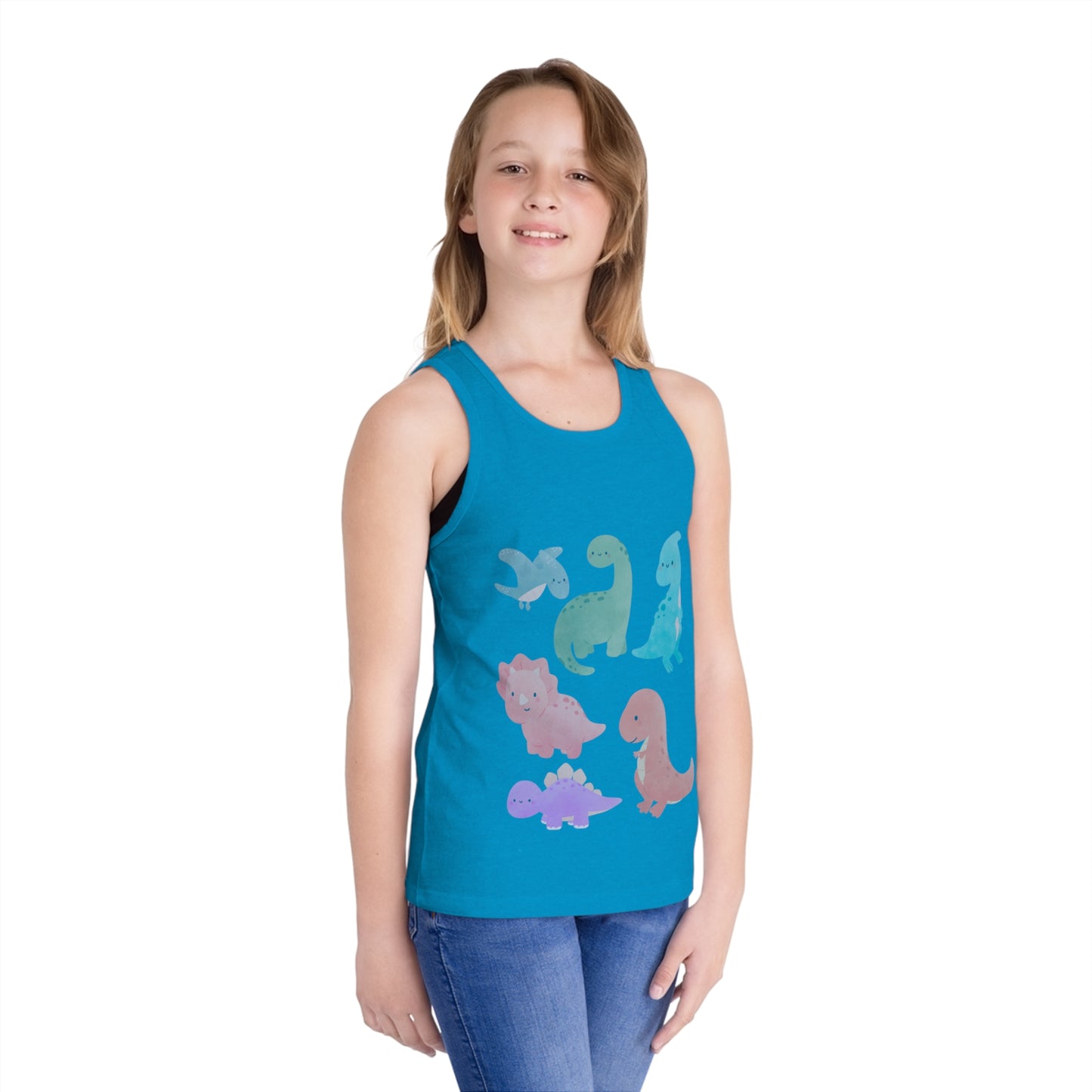 Dino Adventure Kid's Tank Top, Cute Dino Shirt for Boys & Girls, Summer Playwear, Birthday Gift, Dino Lovers Tee