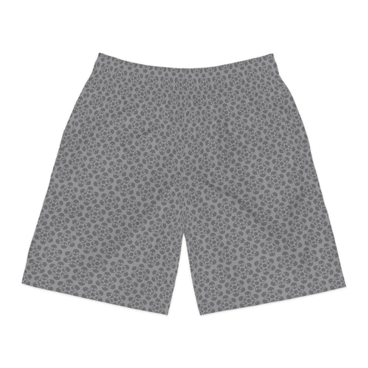 Mens Jogger Shorts  Alien Flowers Grey
