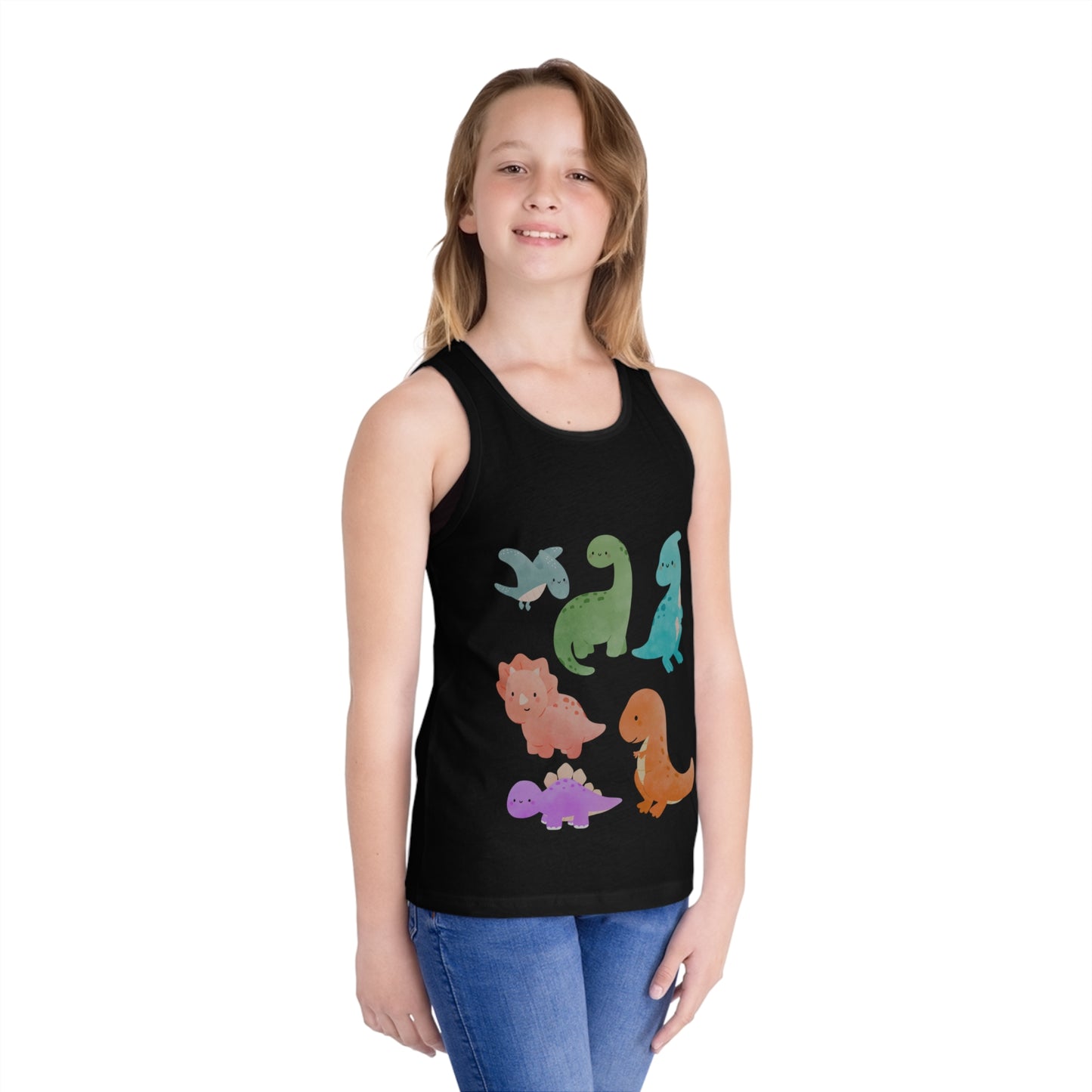 Dino Adventure Kid's Tank Top, Cute Dino Shirt for Boys & Girls, Summer Playwear, Birthday Gift, Dino Lovers Tee