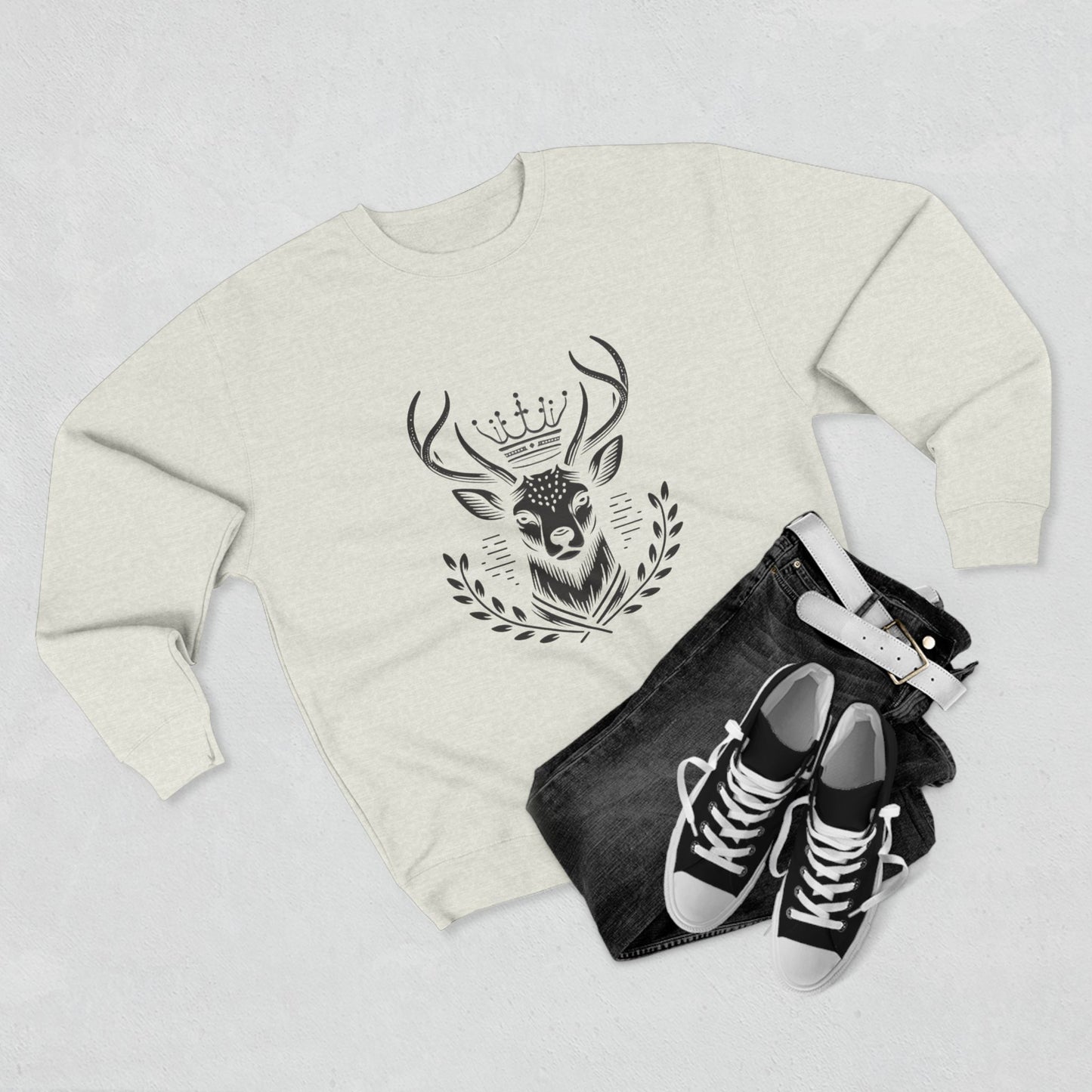 Majestic Deer Unisex Crewneck Sweatshirt – Cozy and Stylish for Nature Lovers - Oh Deer Lord