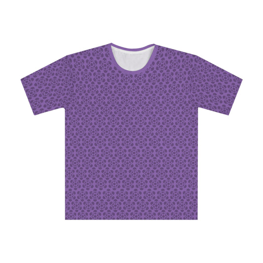 Mens Casual Graphic Tee Stylish Loose Tshirt Gift for Him Summer Fashion Relaxed Fit Wear Alien Flowers Light Purple