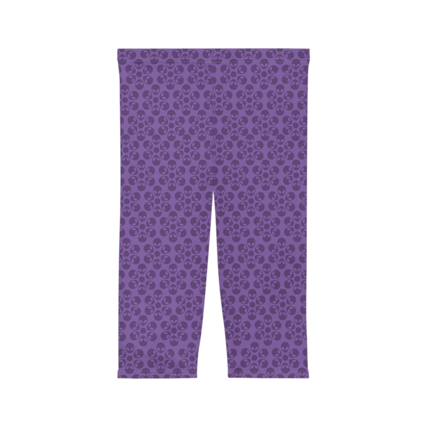 Women’s Capri Leggings Alien Flowers Light Purple