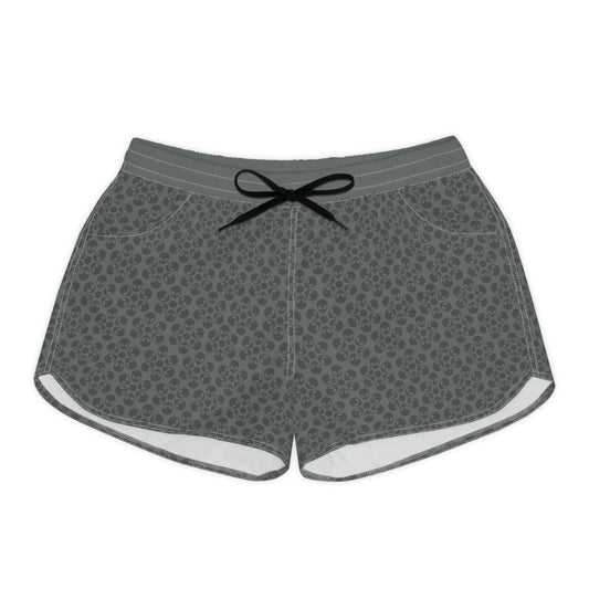 Casual Alien Print Shorts for Women Fashionable Summer Loungewear Perfect for Lounging Yoga Beach Summer Vacations Gifts Alien Flowers Dark Grey