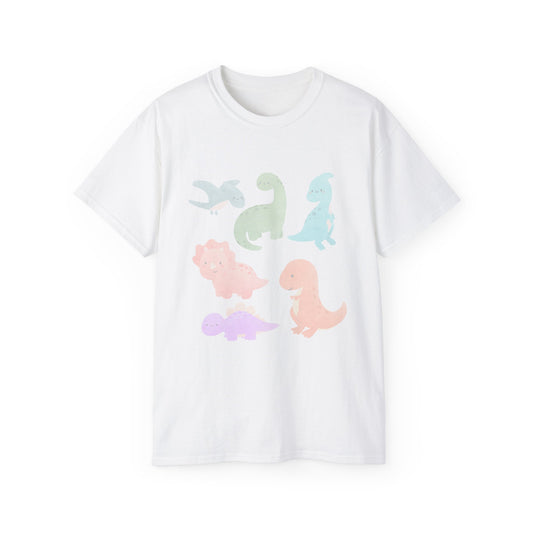 Adorable Dinosaur Graphic Tee - Cute Dino Shirt, Kids Gift, Dinosaur Lovers Apparel, Unisex Casual Wear, Fun Birthday Present
