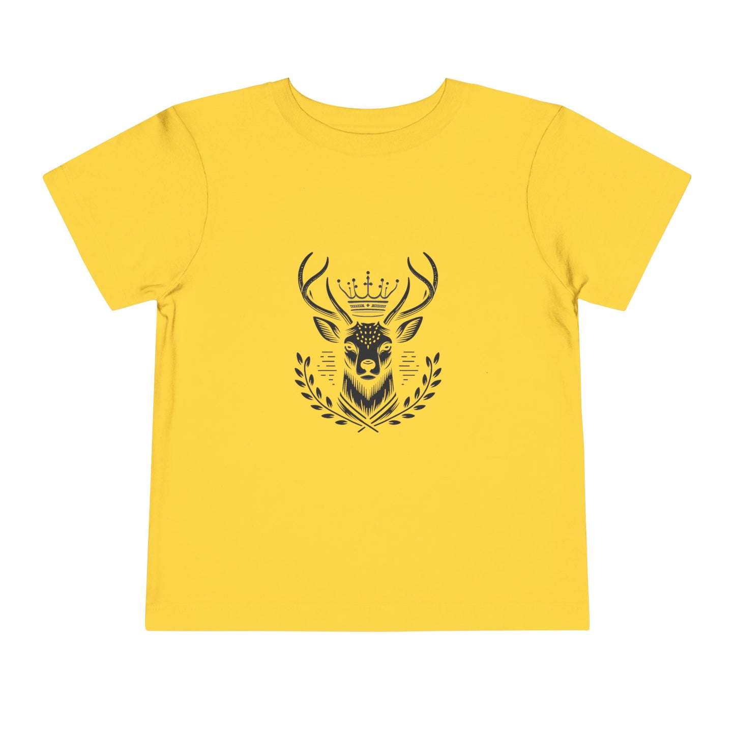 Royal Deer Toddler Short Sleeve Tee - Cute Animal Graphic Tee for Kids - Oh Deer Lord