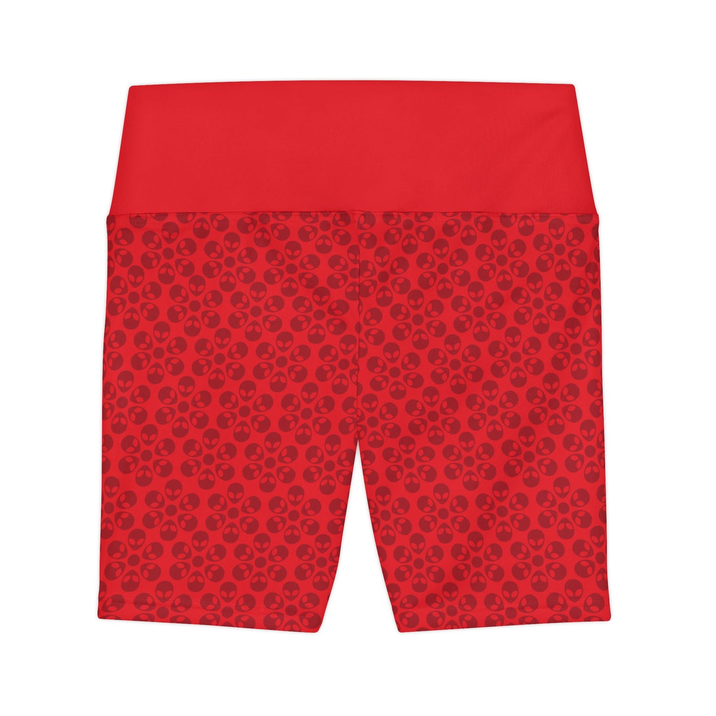 Womens Workout Shorts  Alien Flowers Red