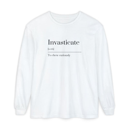 Invasticate Long Sleeve T-Shirt, Fun Definition Tee, Casual Vibe Shirt, Gift for Word Lovers, Unique Everyday Wear
