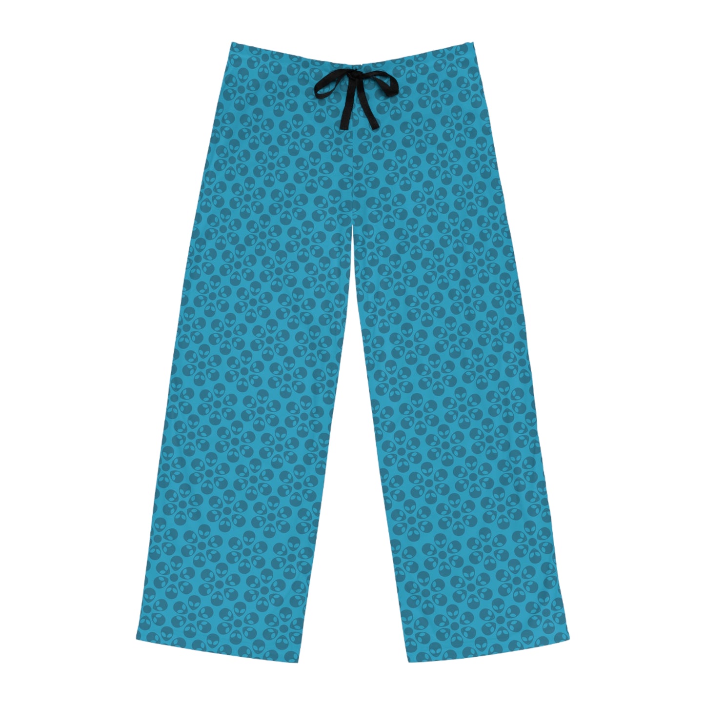 Cozy Mens Pajama Pants  Stylish Floral Sleepwear Ideal for Relaxing Gifts for Him Home Lounge Wear Unique Patterned PJs Alien Flowers Turquoise