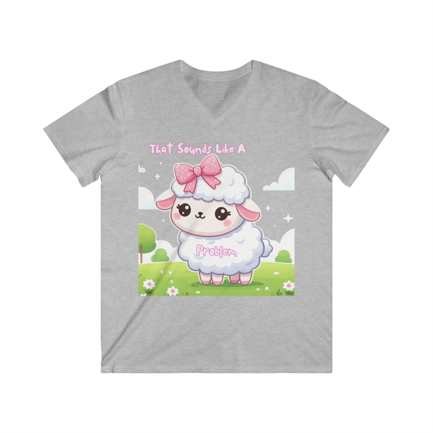 Ewe Problem Men's Fitted V-Neck Short Sleeve Tee