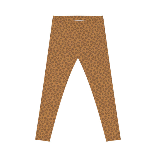 Chic Floral Leggings  Trendy Loungewear for Women Fitness Pants Yoga Wear Stylish Outfits Everyday Comfort Alien Flowers Light Brown