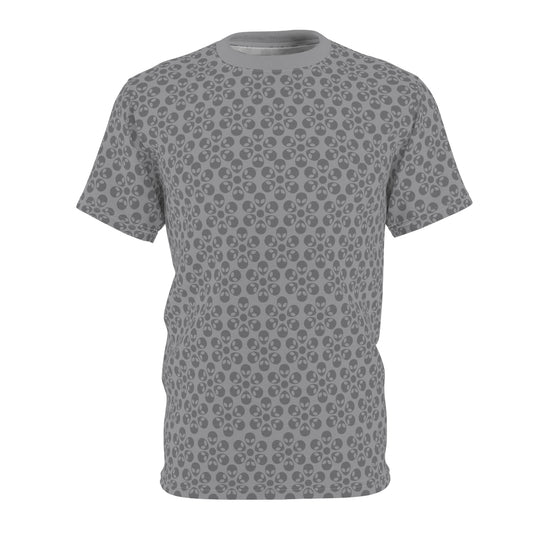 Stylish Floral Print Tee Casual Unisex TShirt Gift for Her/Him Summer Fashion Birthday Gift Everyday Wear Trendy Apparel Alien Flowers Grey