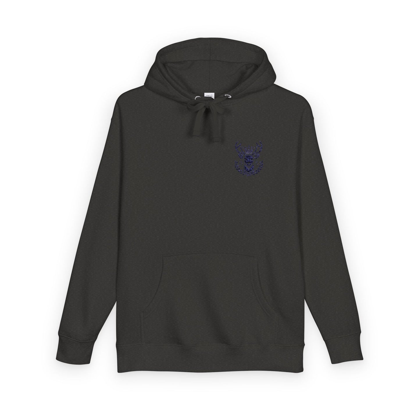 Cozy Unisex Fleece Hoodie with Deer Emblem - Oh Deer Lord