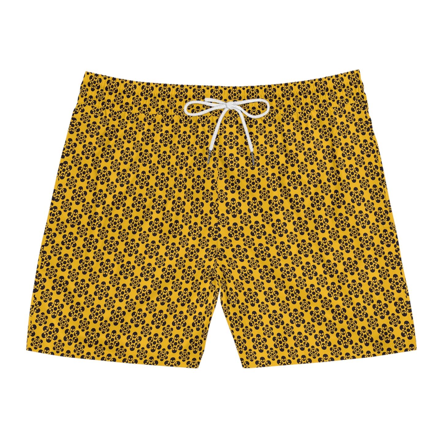 Alien Print Swim Shorts - Yellow