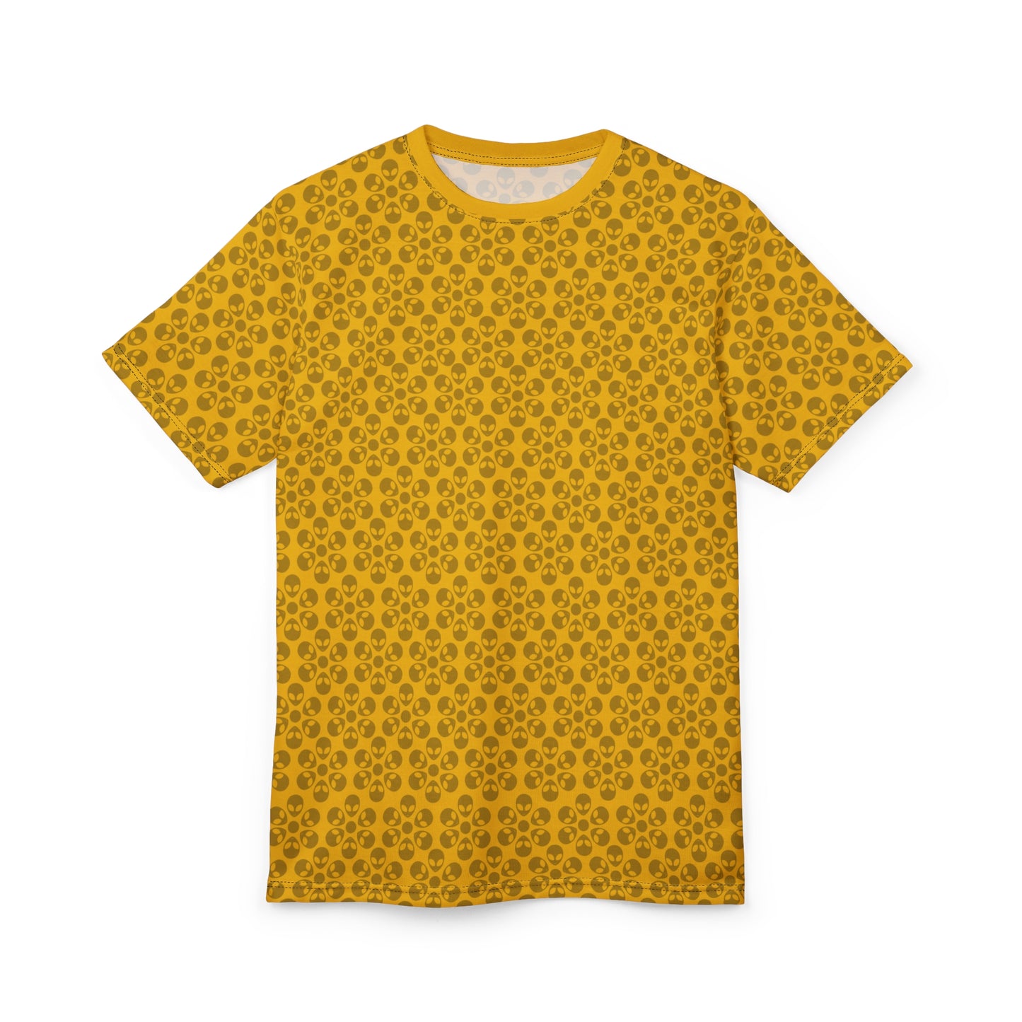 Stylish Floral Print Tee Casual Unisex TShirt Gift for Her/Him Summer Fashion Birthday Gift Everyday Wear Trendy Apparel Alien Flowers Yellow