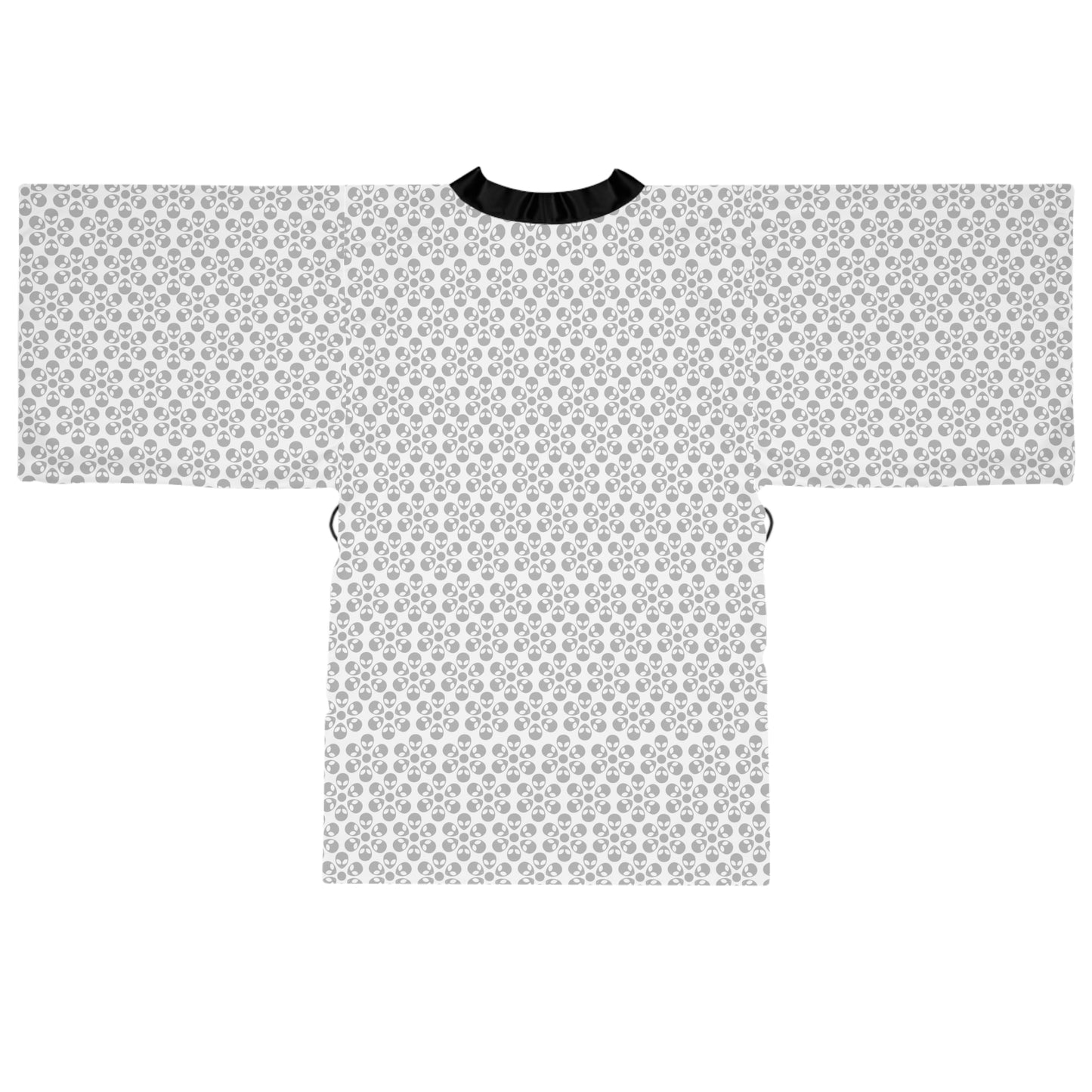 Chic Floral Long Sleeve Kimono Robe Bohemian Loungewear Relaxation Gift Spa Day Essential Cozy Home Attire Trendy Style Alien Flowers Red