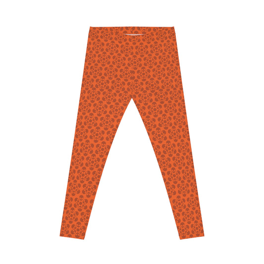 Chic Floral Leggings  Trendy Loungewear for Women Fitness Pants Yoga Wear Stylish Outfits Everyday Comfort Alien Flowers Orange