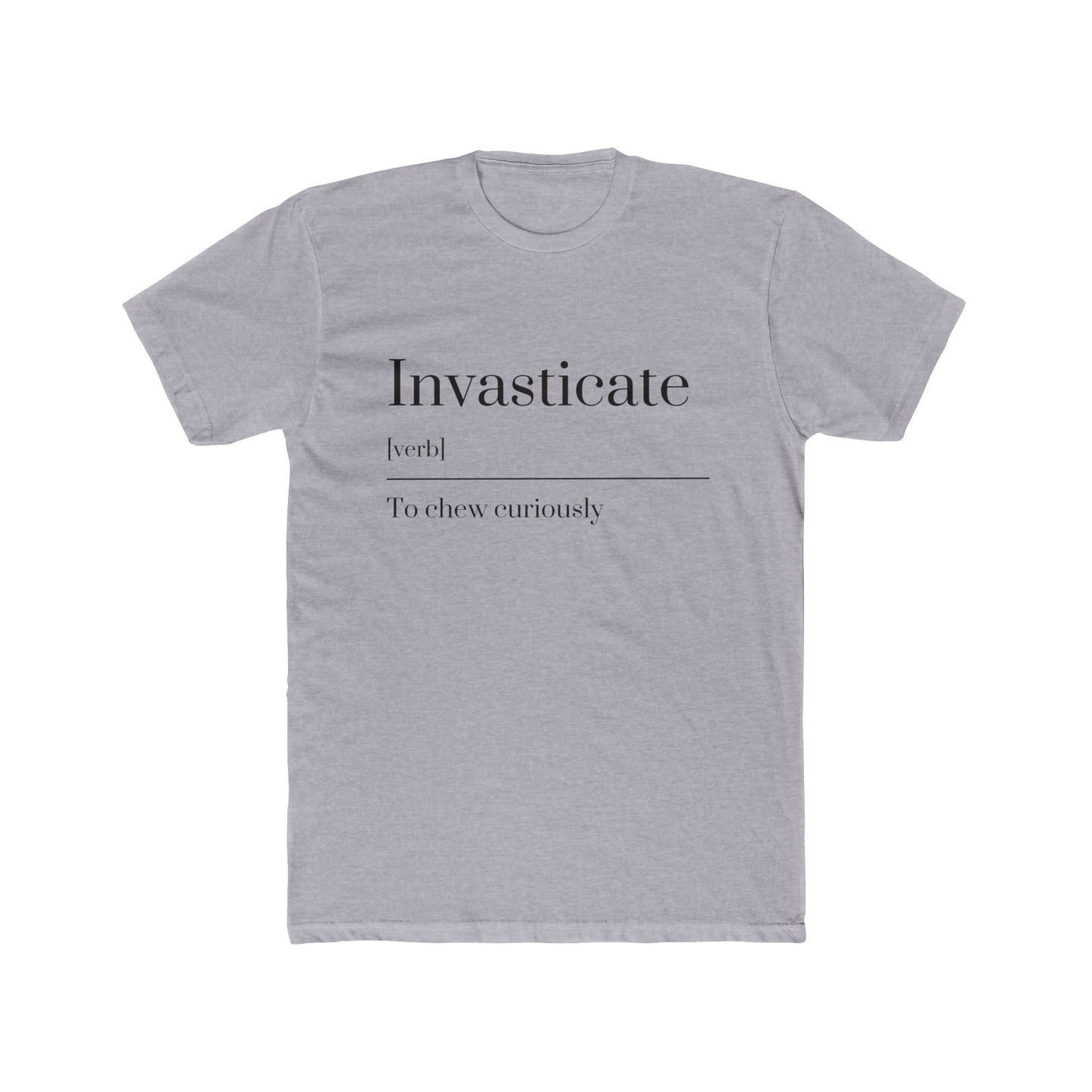 Unisex Invasticate Definition Tee - Casual Wear, Gift for Word Lovers, Everyday Comfort, Literary T-Shirt, Unique Definition Shirt