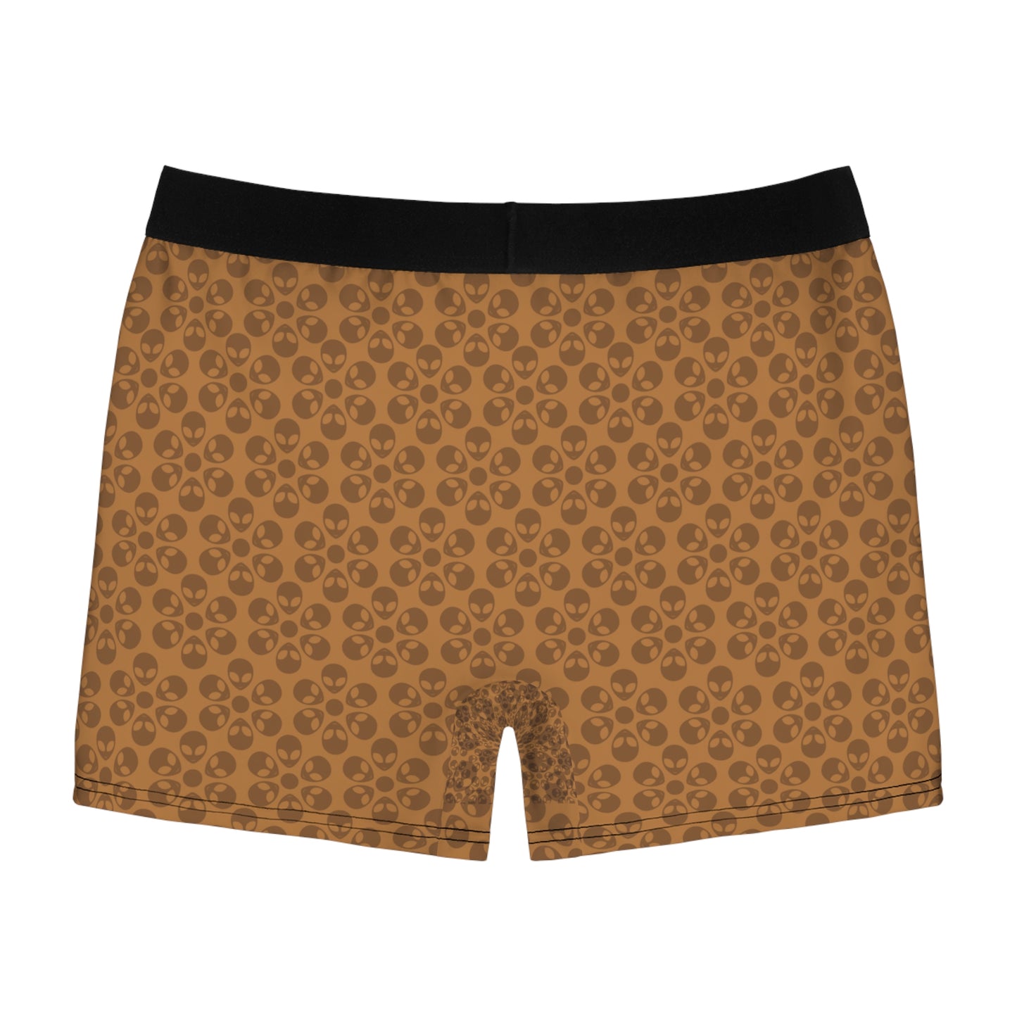 Mens Boxer Briefs  Alien Flowers Light Brown