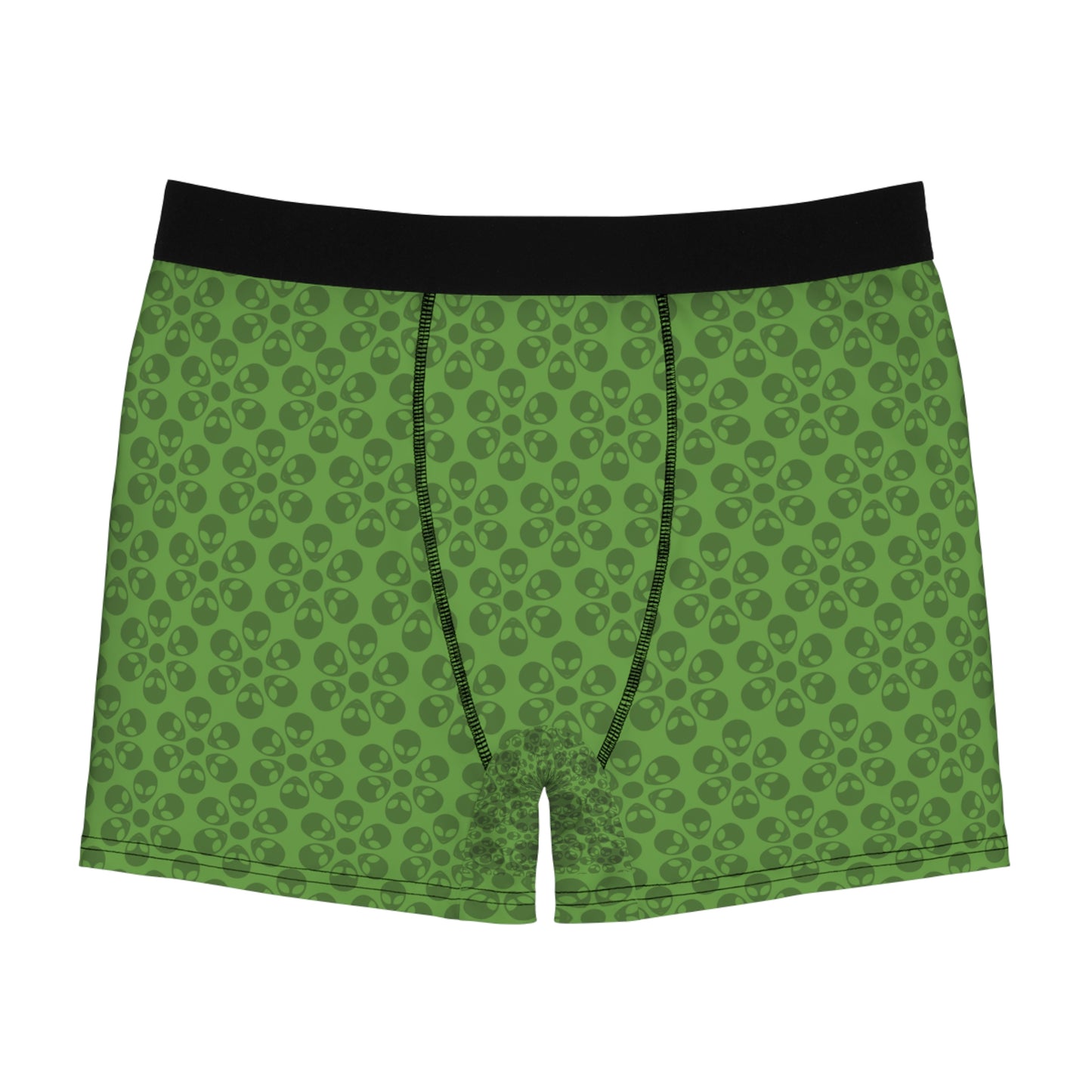 Mens Boxer Briefs  Alien Flowers Green