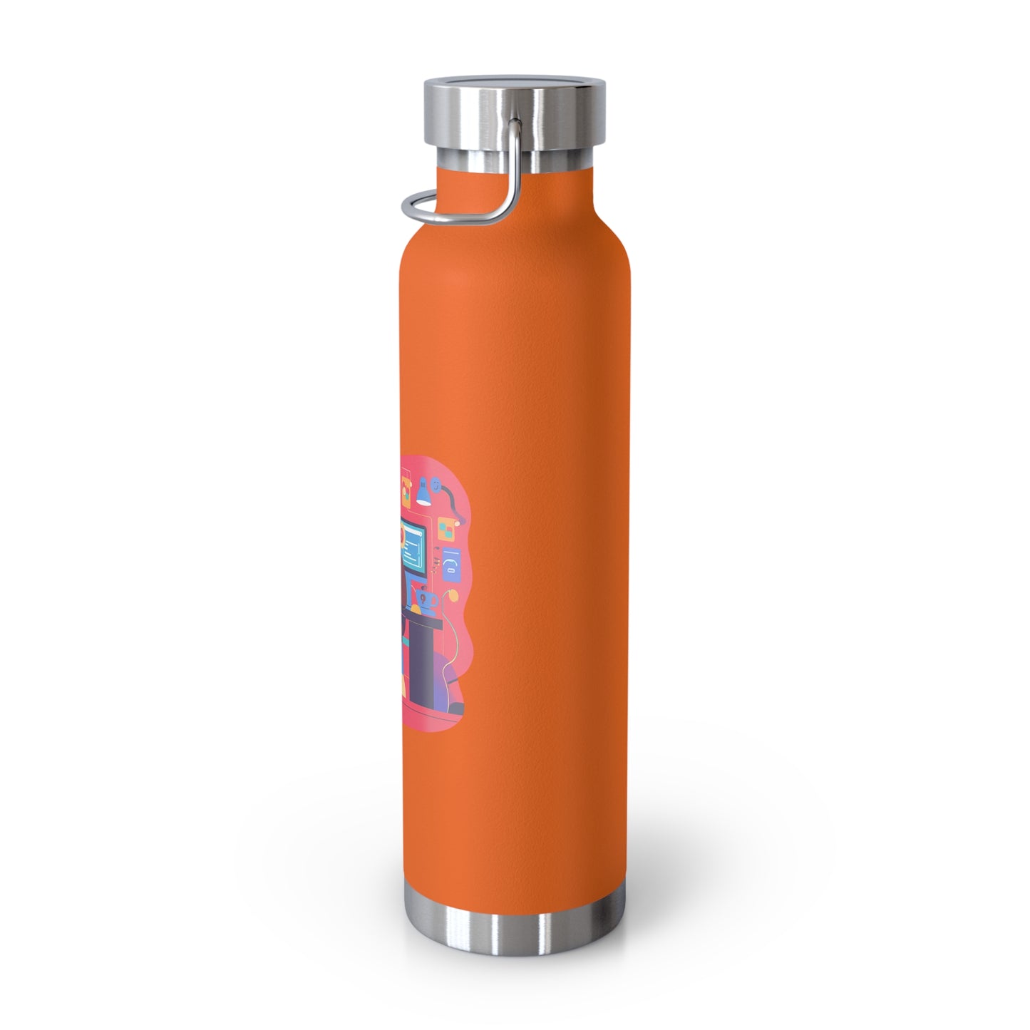 Playful Gamer Copper Vacuum Insulated Bottle | 22oz Water Bottle, Cute Gift for Gamers, Eco-Friendly Travel Flask, Sports Bottle, Fun Decor