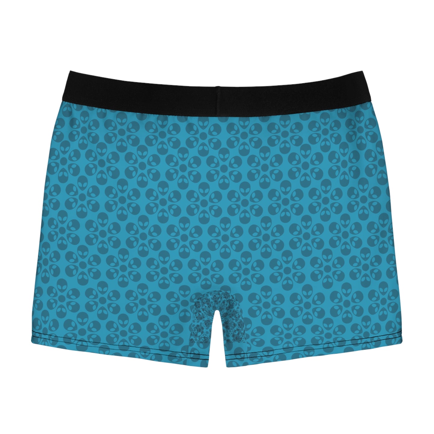 Mens Boxer Briefs  Alien Flowers Turquoise