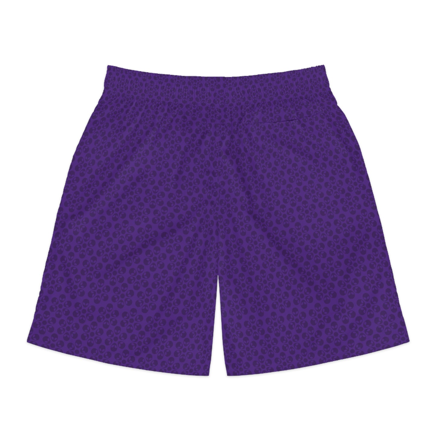 Mens Jogger Shorts  Alien Flowers Purple