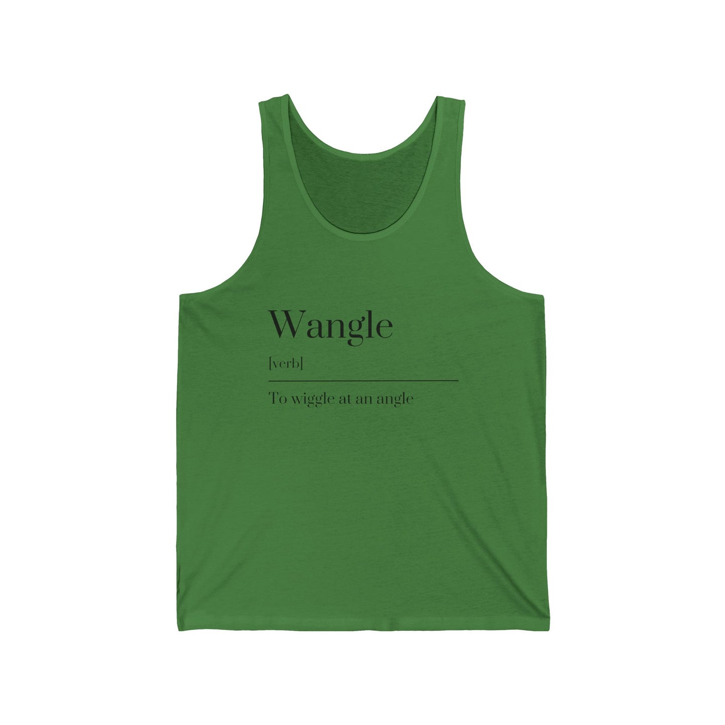 Wangle Unisex Jersey Tank - Fun Casual Wear, Perfect for Summer, Unique Gift, Fitness, Everyday Relaxation