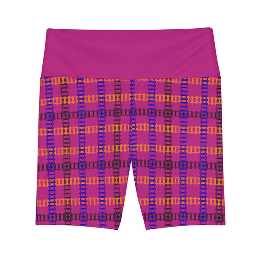 Vibrant Womens Workout Shorts Activewear Gym Apparel Sports Shorts Resistance Training Gear Summer Fitness Wear Yoga Clothing Train Tracks Pink