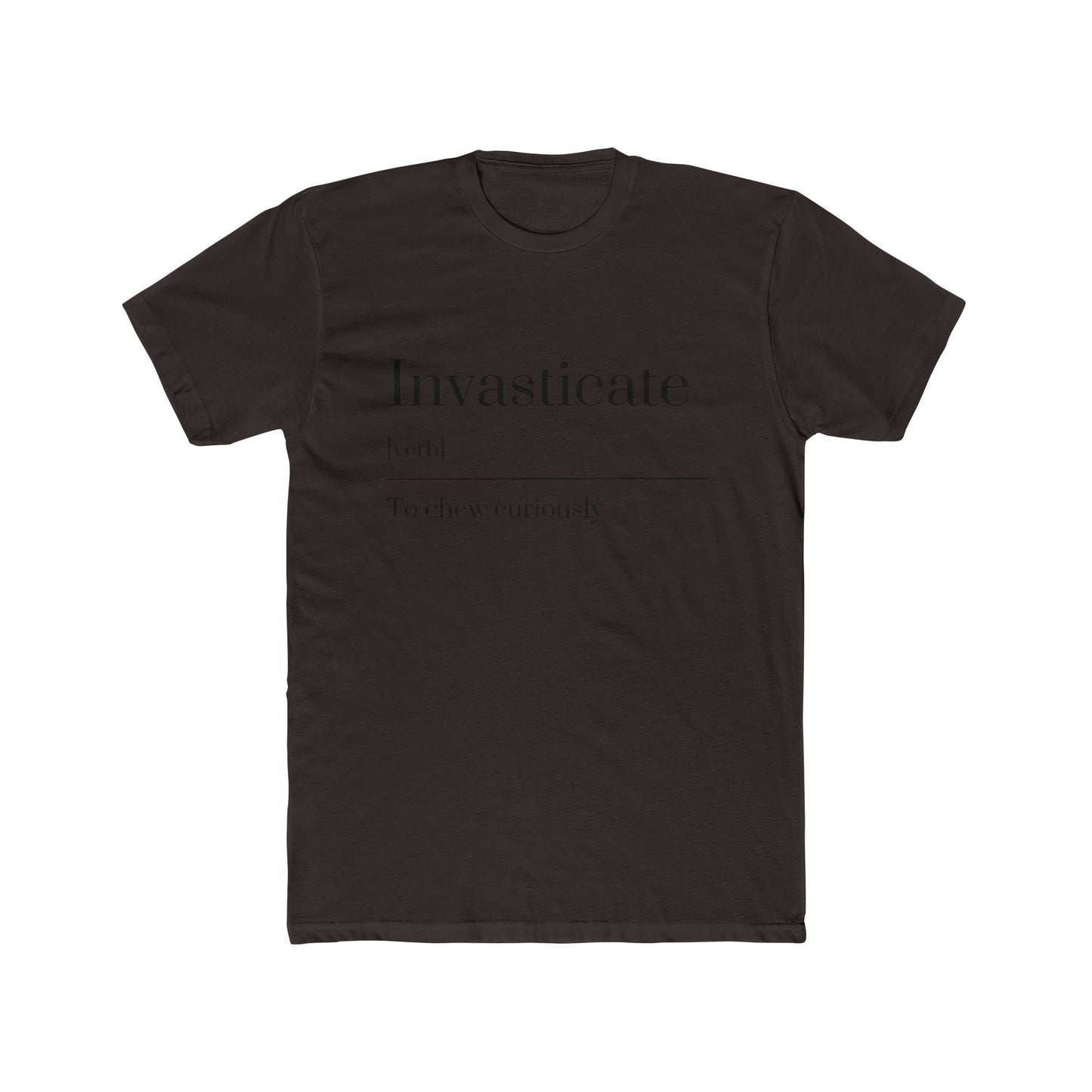 Unisex Invasticate Definition Tee - Casual Wear, Gift for Word Lovers, Everyday Comfort, Literary T-Shirt, Unique Definition Shirt