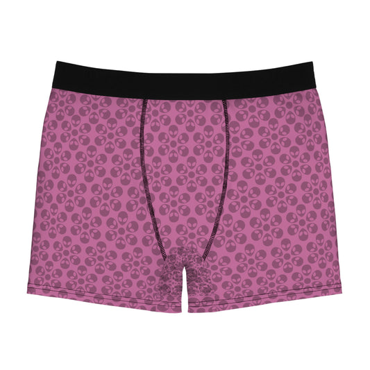 Mens Boxer Briefs  Alien Flowers Light Pink