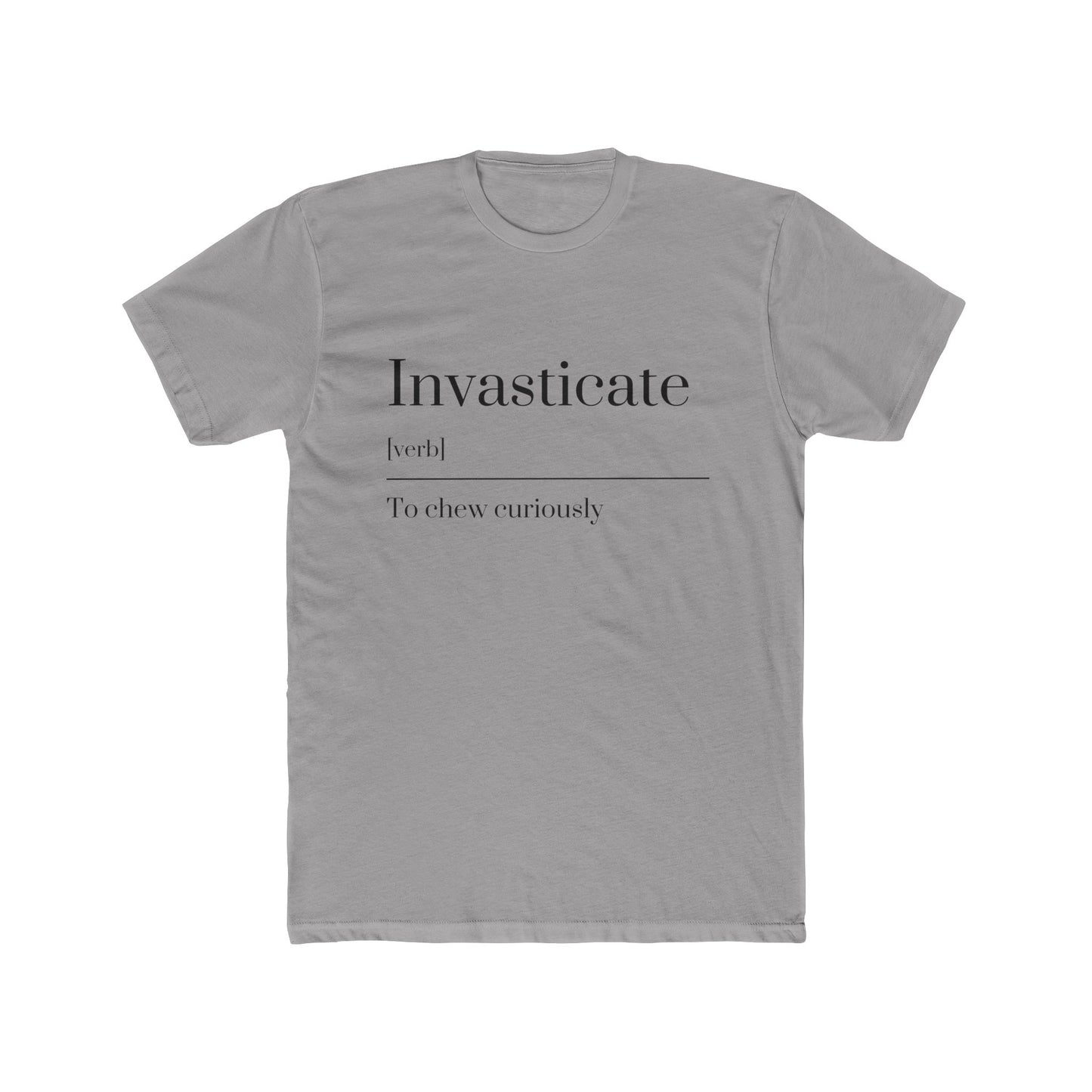 Unisex Invasticate Definition Tee - Casual Wear, Gift for Word Lovers, Everyday Comfort, Literary T-Shirt, Unique Definition Shirt