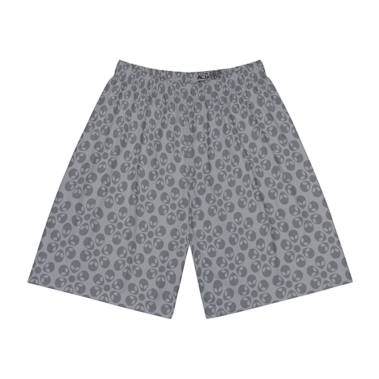 Men’s Skull Pattern Sports Shorts Casual Athletic Wear Summer Beach Shorts Workout Gear Fitness Shorts Gift for Athletes Alien Flowers Grey