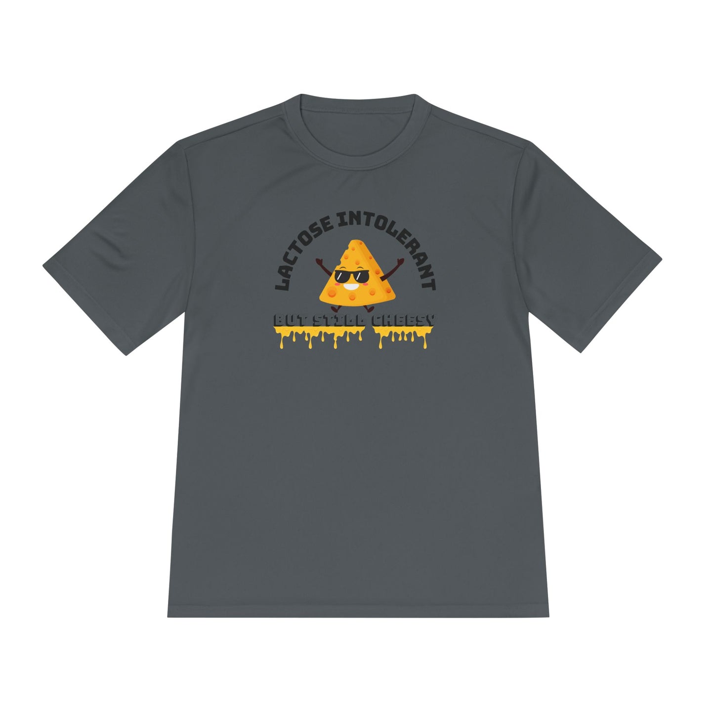 Lactose Intolerant But Still Cheesy Tee - Fun Unisex Moisture Wicking T-Shirt for Foodies, Great for Birthdays, Gifting, and Casual [...]