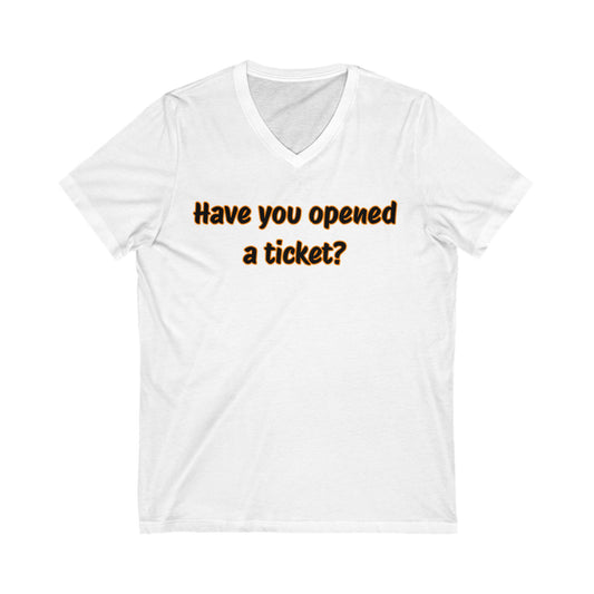 Unisex Jersey Short Sleeve V-Neck Tee