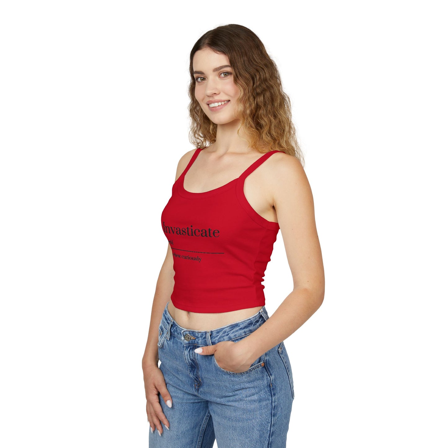 Curious Chew Tank Top | Summer Casual Wear, Trendy Spaghetti Strap, Gift for Foodies, Cute Summer Outfit, Flirty Top