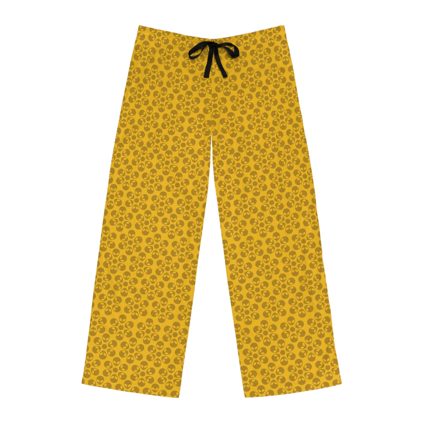 Cozy Mens Pajama Pants  Stylish Floral Sleepwear Ideal for Relaxing Gifts for Him Home Lounge Wear Unique Patterned PJs Alien Flowers Yellow