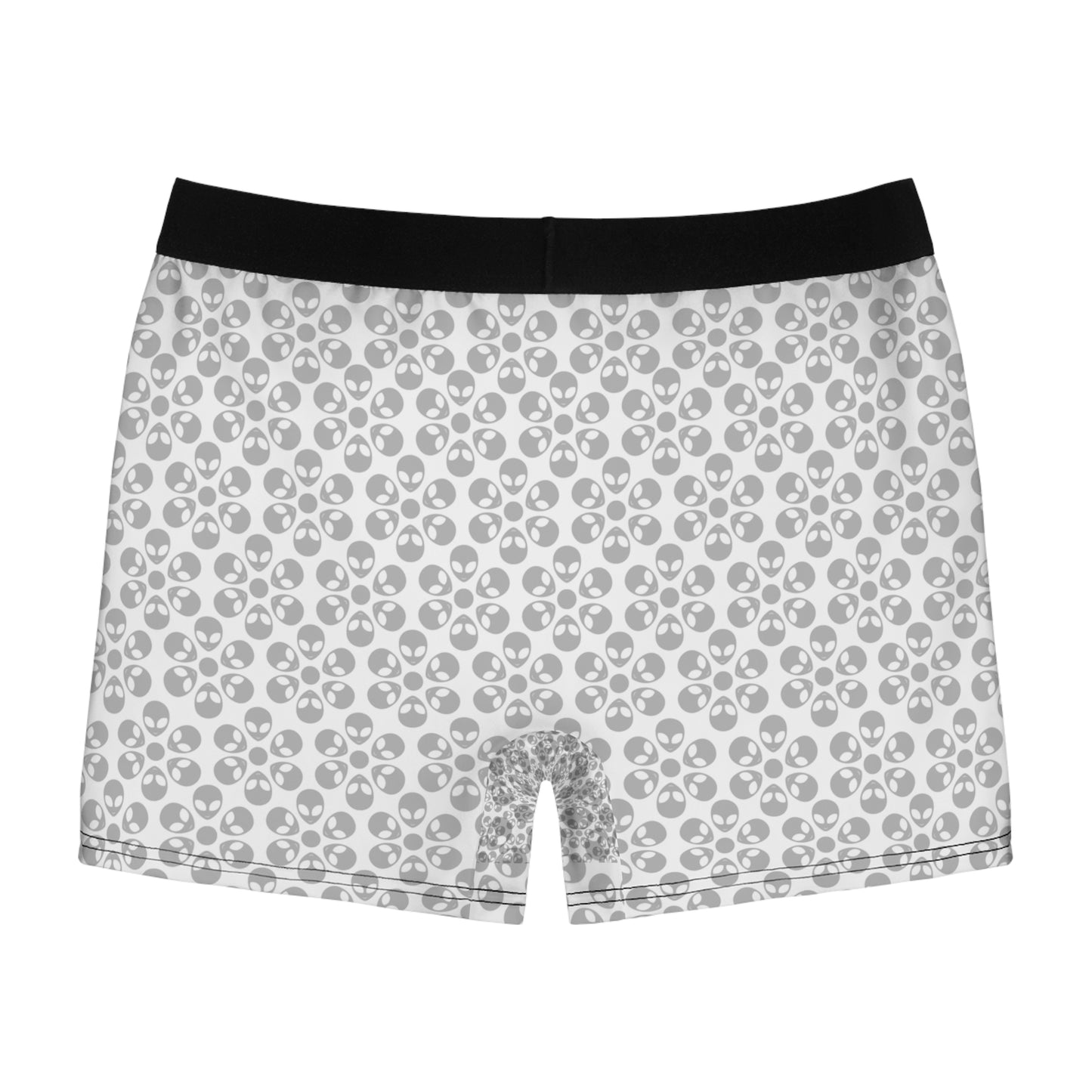 Mens Boxer Briefs  Alien Flowers White