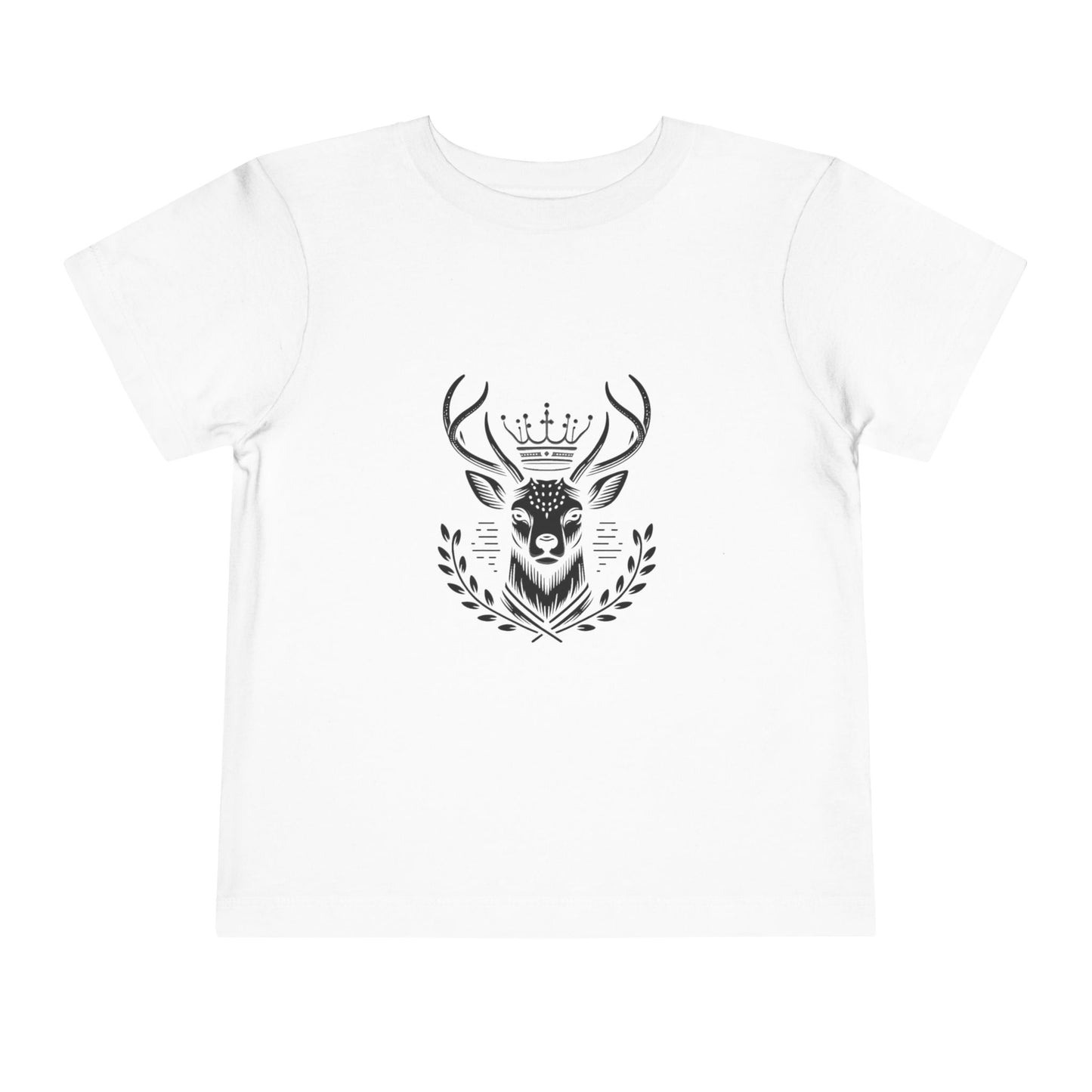 Royal Deer Toddler Short Sleeve Tee - Cute Animal Graphic Tee for Kids - Oh Deer Lord