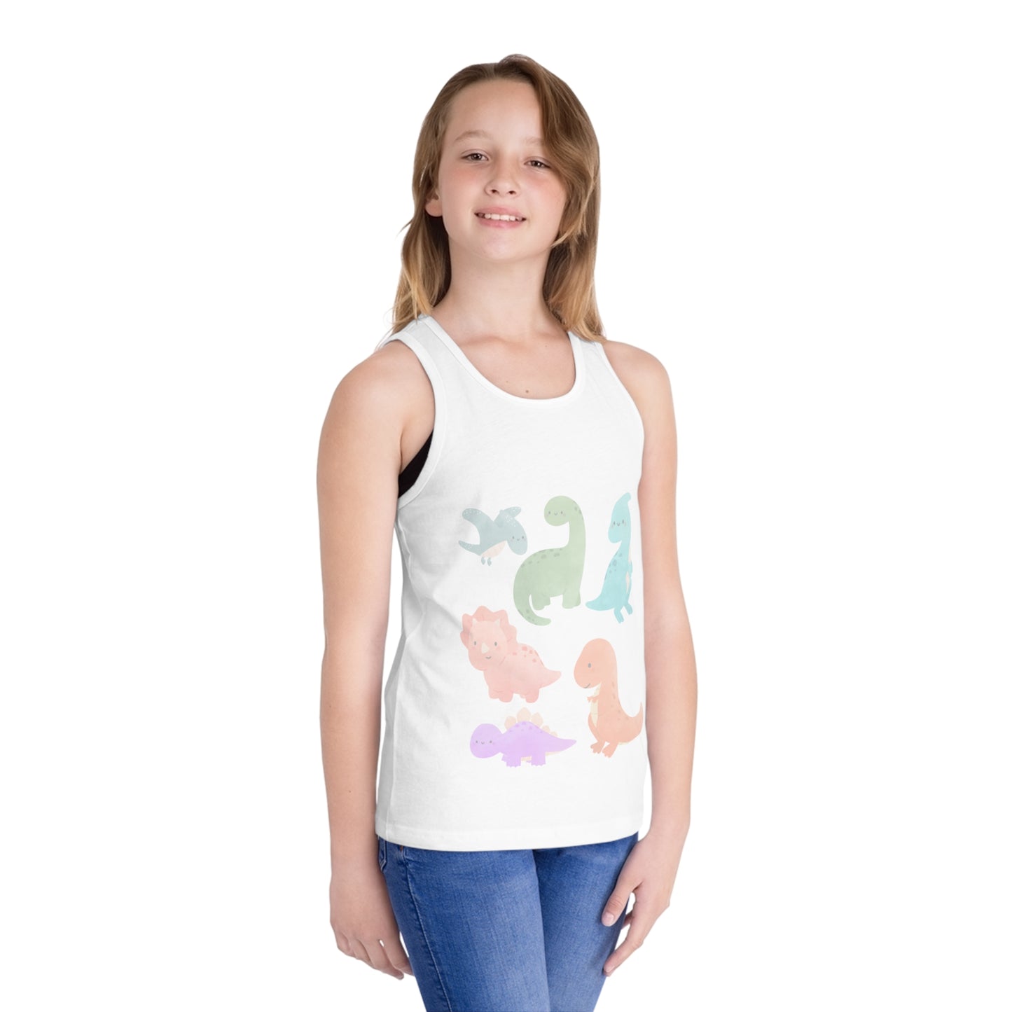 Dino Adventure Kid's Tank Top, Cute Dino Shirt for Boys & Girls, Summer Playwear, Birthday Gift, Dino Lovers Tee