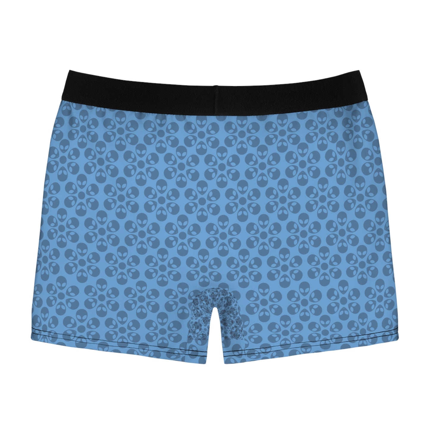 Mens Boxer Briefs  Alien Flowers Light Blue